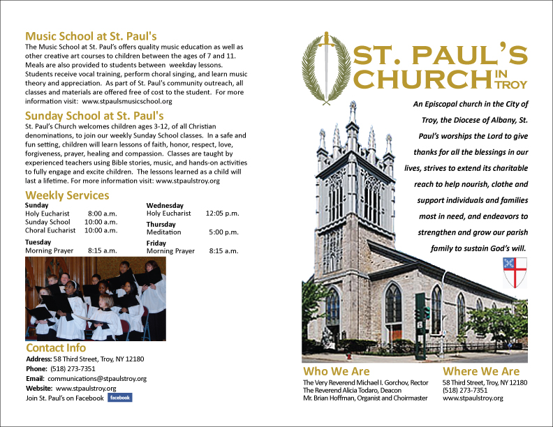 St. Paul's Church brochure page 1